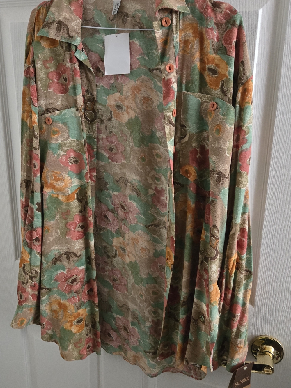 Floral Open-Front Lightweight Jacket - Pastel Multi